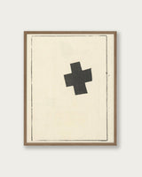"Small Black Cross" Art Print - Lone Fox
