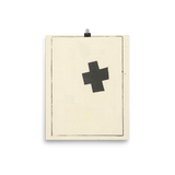 "Small Black Cross" Art Print - Lone Fox