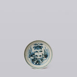 Small Blue and White Porcelain Floral Bouquet Dish - Lone Fox