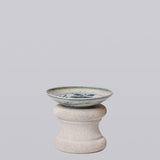 Small Blue and White Porcelain Floral Bouquet Dish - Lone Fox