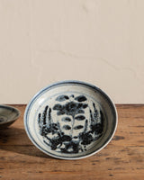 Small Blue and White Porcelain Floral Bouquet Dish - Lone Fox