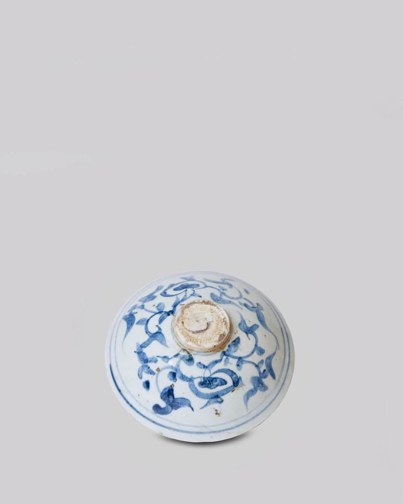 Small Blue and White Porcelain Lotus Conical Bowl - Lone Fox
