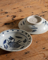 Small Blue and White Porcelain Lotus Dish - Lone Fox
