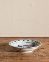 Small Blue and White Porcelain Lotus Dish - Lone Fox