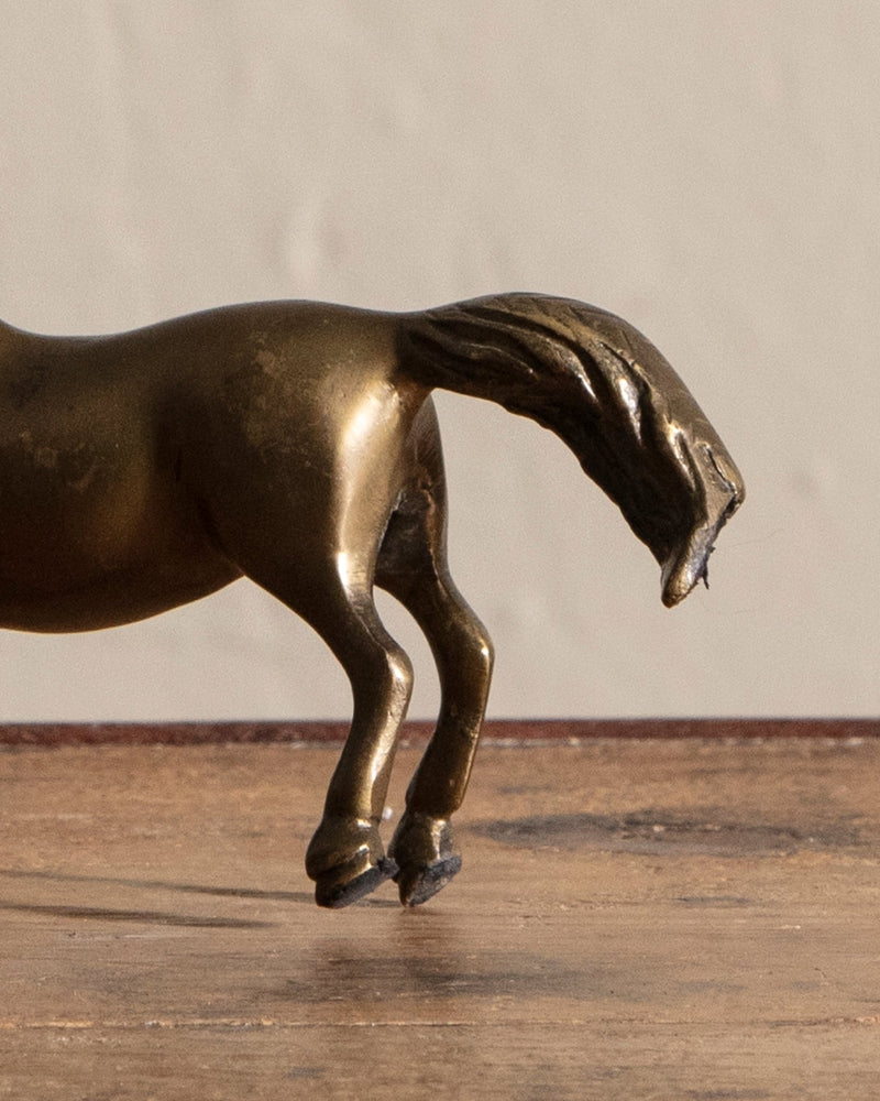 Small Brass Pony Figurine - Lone Fox