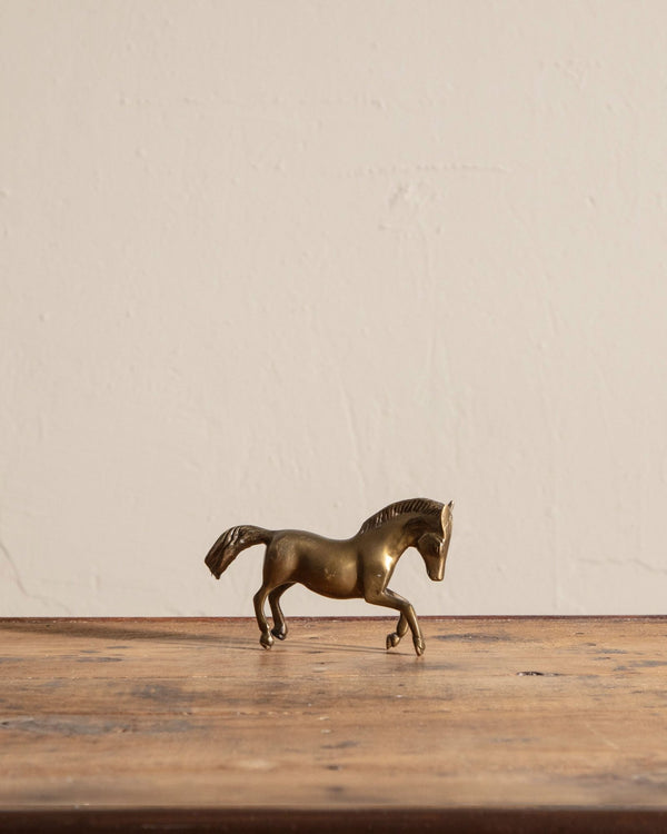 Small Brass Pony Figurine - Lone Fox