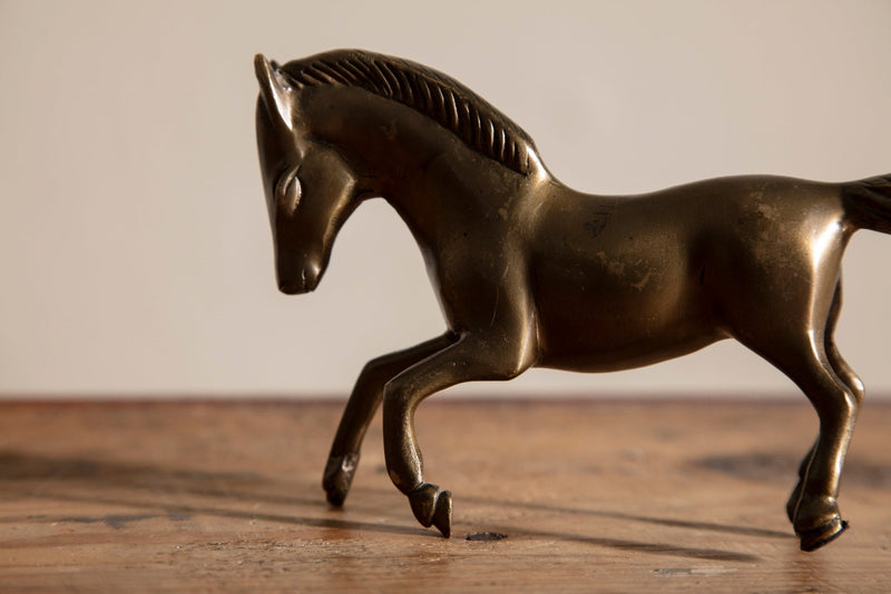 Small Brass Pony Figurine - Lone Fox