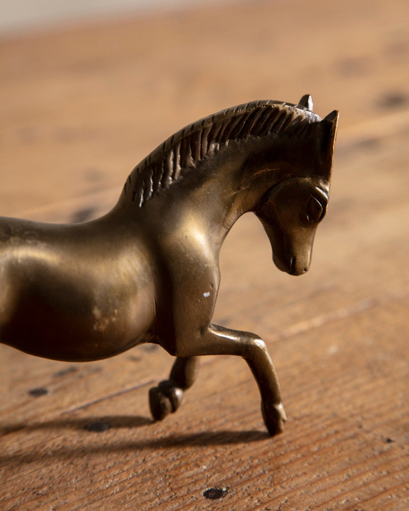 Small Brass Pony Figurine - Lone Fox
