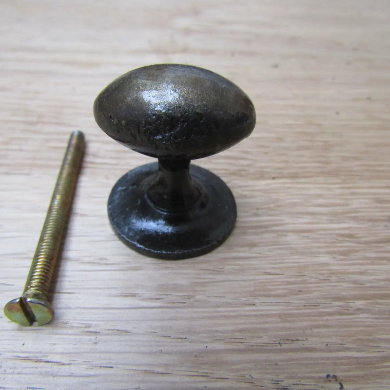 Small Oval Forged Cabinet Knob - Lone Fox