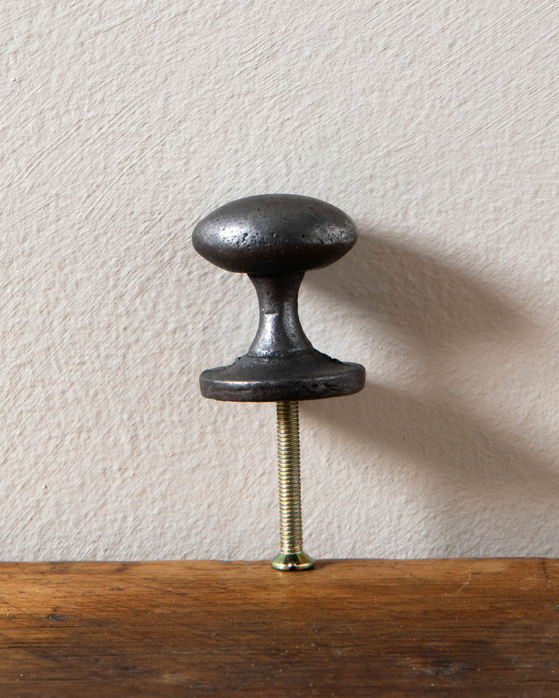 Small Oval Forged Cabinet Knob - Lone Fox