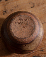 Small Studio Pottery Round Lidded Jar, Signed - Lone Fox