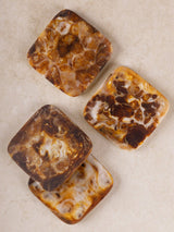 Smoked Amber Marbled Coasters – Set of 4 - Lone Fox
