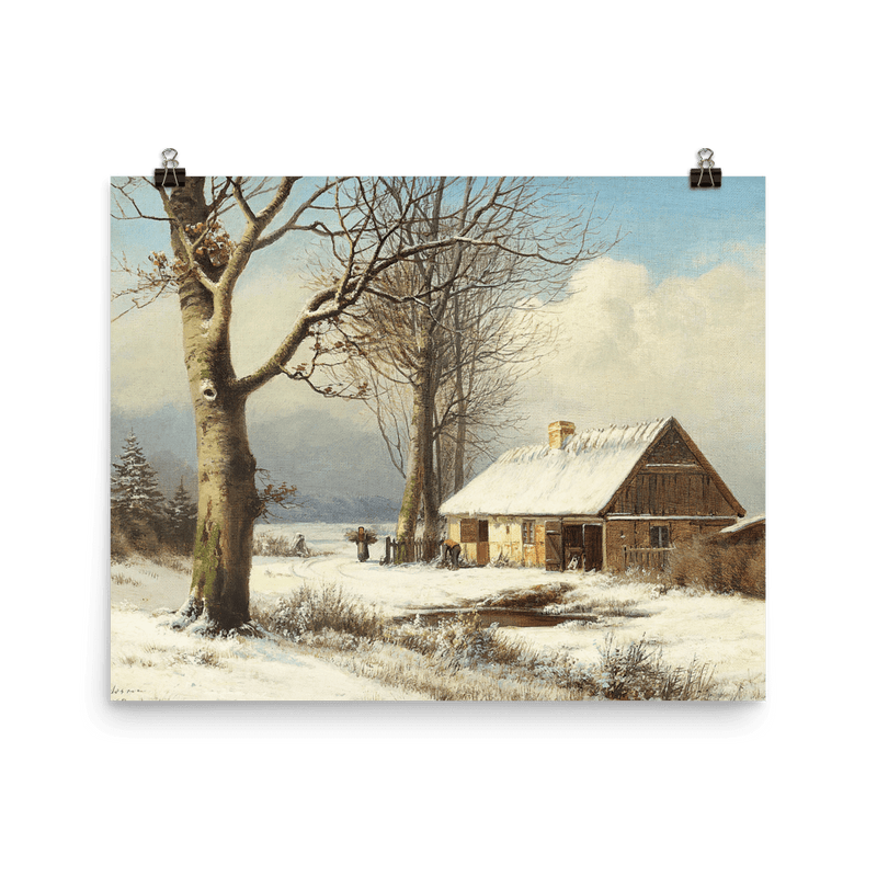 "Snowy Morning" Art Print - Lone Fox