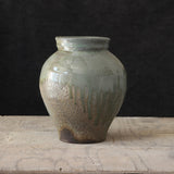 Soda Fired Celadon Vase 7-8" - Lone Fox