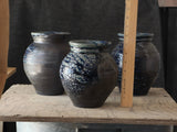 Soda Fired Vase Cobalt Blue/Black 7-8" - Lone Fox