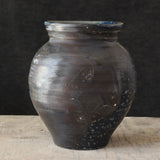 Soda Fired Vase Cobalt Blue/Black 7-8" - Lone Fox