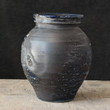 Soda Fired Vase Cobalt Blue/Black 7-8" - Lone Fox