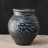 Soda Fired Vase Cobalt Blue/Black 7-8" - Lone Fox