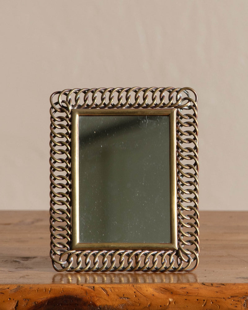 Solid Brass Chain Ring Mirror - Lone Fox