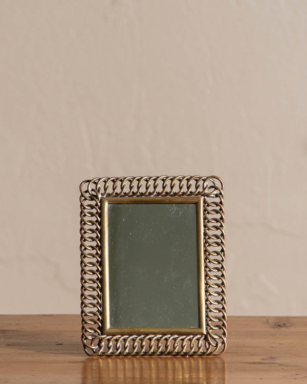 Solid Brass Chain Ring Mirror - Lone Fox