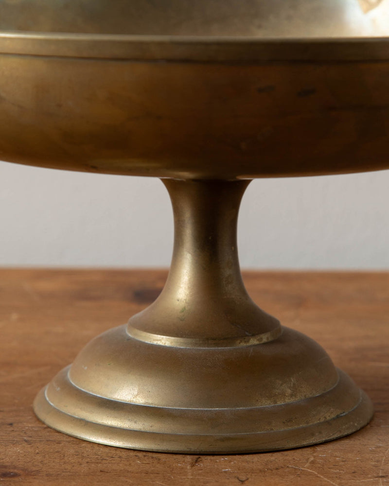 Solid Brass Footed Compote w/ Stunning Patina - Lone Fox