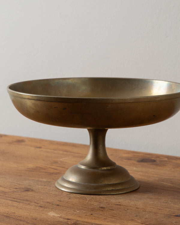 Solid Brass Footed Compote w/ Stunning Patina - Lone Fox