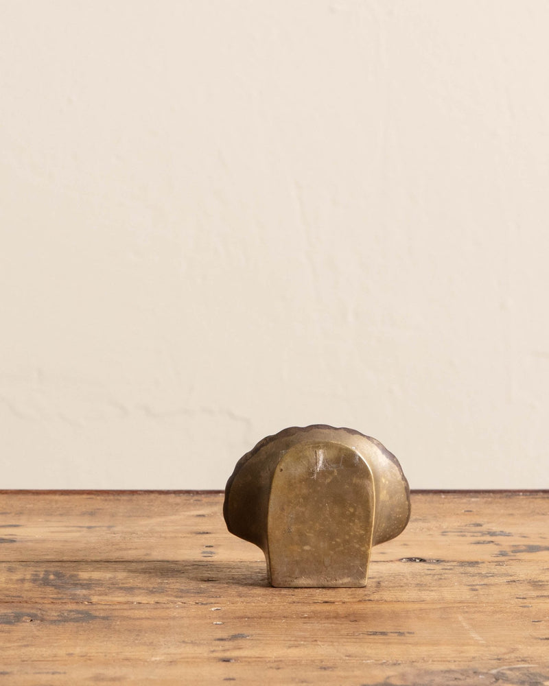 Solid Brass Sea Shell Sculpture - Lone Fox