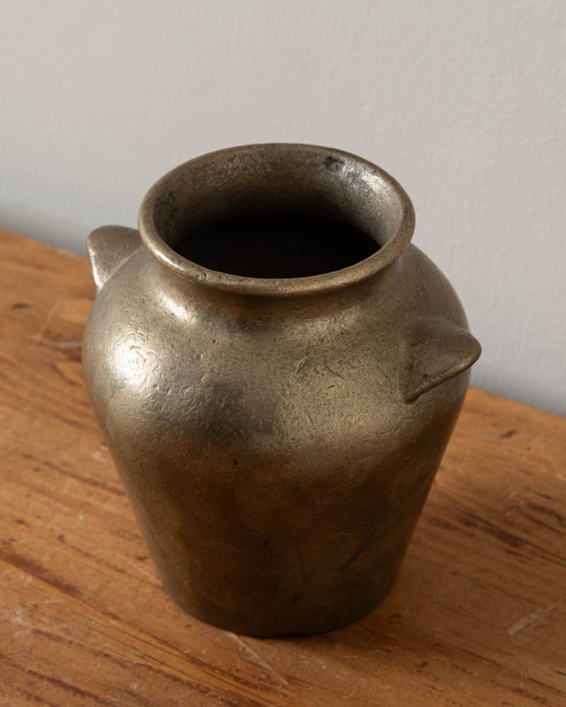 Solid Brass Vase w/ Handles - Lone Fox