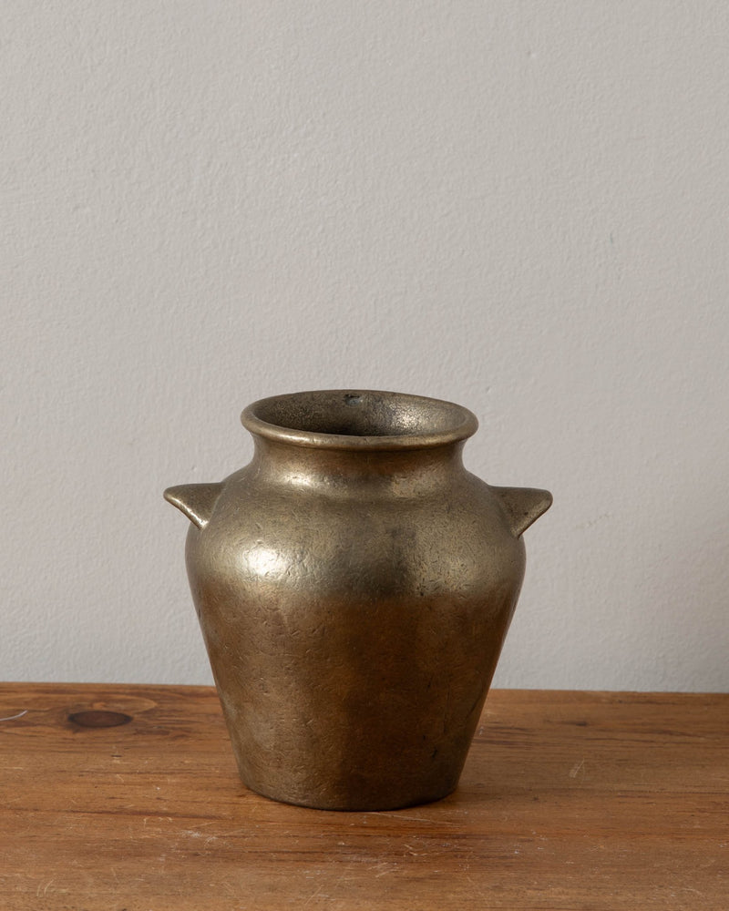 Solid Brass Vase w/ Handles - Lone Fox