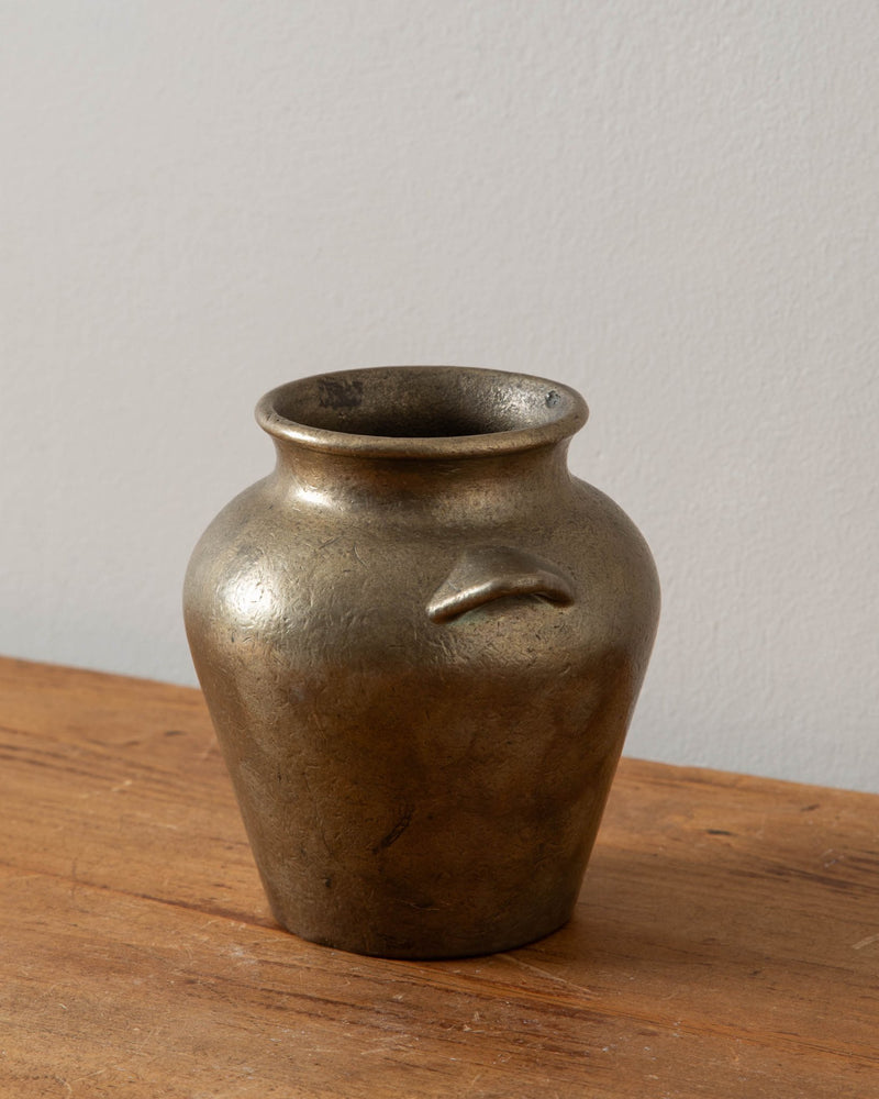 Solid Brass Vase w/ Handles - Lone Fox