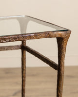 Solid Bronze Vanity Table w/ Mirror Manner of Alberto Giacometti, USA, 1960's - Lone Fox
