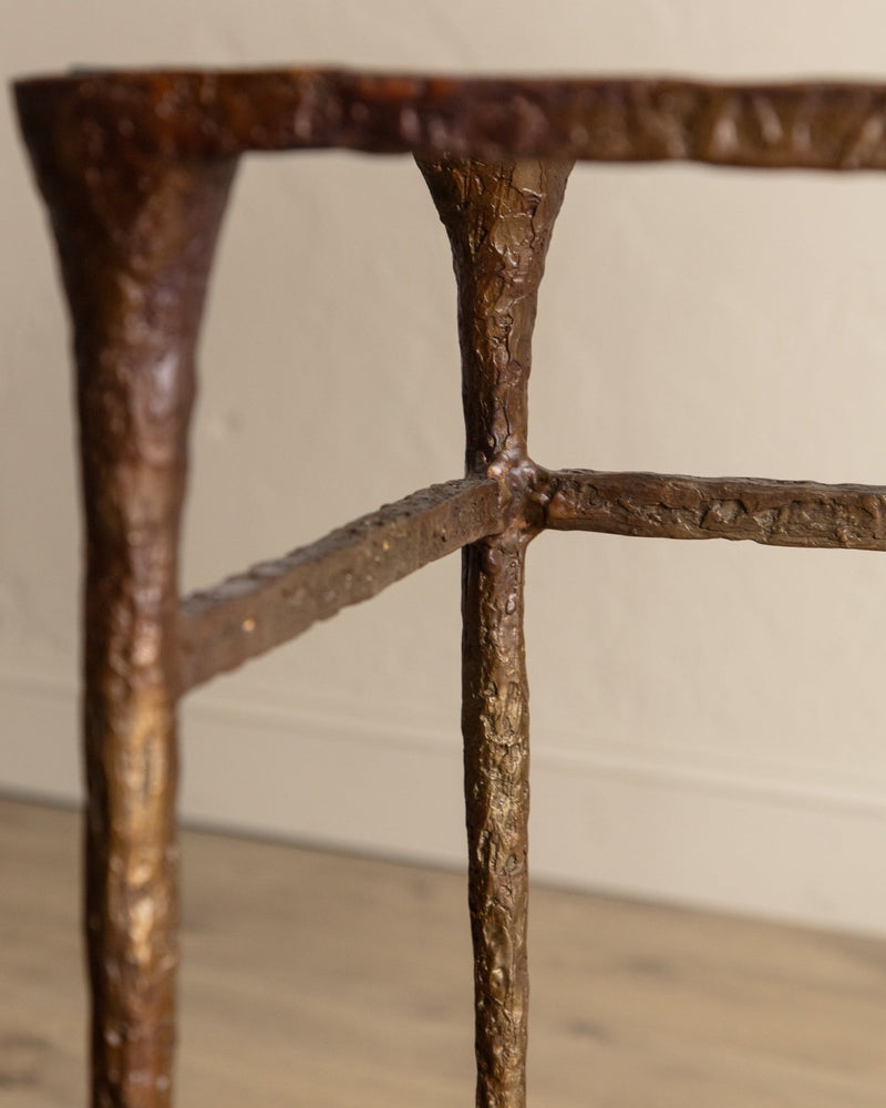 Solid Bronze Vanity Table w/ Mirror Manner of Alberto Giacometti, USA, 1960's - Lone Fox