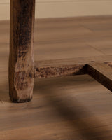 Solid Oak Farm Table with Chamfered Legs & Drawer, France, 19th Century - Lone Fox