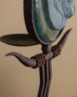 Southwestern Buffalo & Wrought Iron Candle Holder - Lone Fox