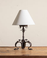 Spanish Revival Iron Tripod Base Table Lamp, 1920's - Lone Fox