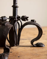 Spanish Revival Iron Tripod Base Table Lamp, 1920's - Lone Fox