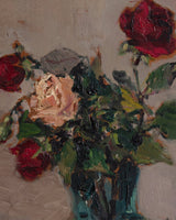 Spanish School Still Life of Roses by Joaquín Asensio, Spain, 1930's - Lone Fox