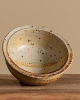 Speckled Studio Pottery Serving Bowl, Signed, 1970s - Lone Fox