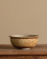 Speckled Studio Pottery Serving Bowl, Signed, 1970s - Lone Fox