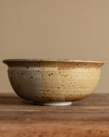 Speckled Studio Pottery Serving Bowl, Signed, 1970s - Lone Fox