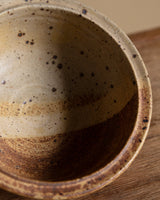 Speckled Studio Pottery Serving Bowl, Signed, 1970s - Lone Fox