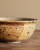 Speckled Studio Pottery Serving Bowl, Signed, 1970s - Lone Fox