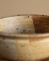 Speckled Studio Pottery Serving Bowl, Signed, 1970s - Lone Fox
