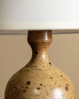 Speckled Studio Pottery Table Lamp, Signed, France, 1950s - Lone Fox