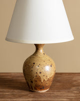 Speckled Studio Pottery Table Lamp, Signed, France, 1950s - Lone Fox