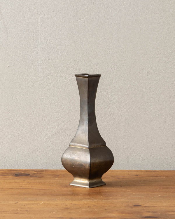 Squared Brass Vase - Lone Fox