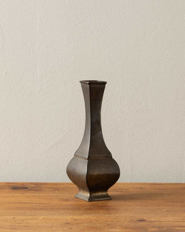 Squared Brass Vase - Lone Fox