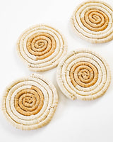 Statement Dot Raffia Coasters - Lone Fox