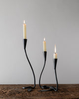 Steel Tulip Taper Candle Holders (Set of 3) - Lone Fox