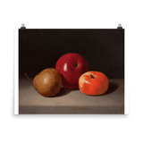"Still life of apple and pear" Art Print - Lone Fox
